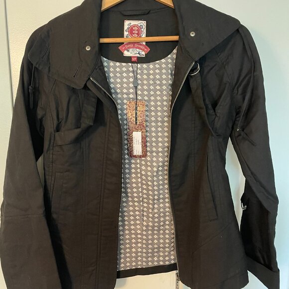 Womens 3 Three Stones Coat Jacket Black Size Small Easy Love Brand New - Picture 9 of 14